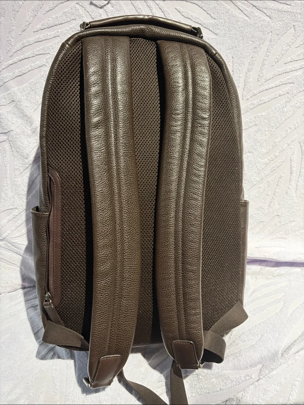 Coach Men’s Leather Backpack in Dark Brown and Brown